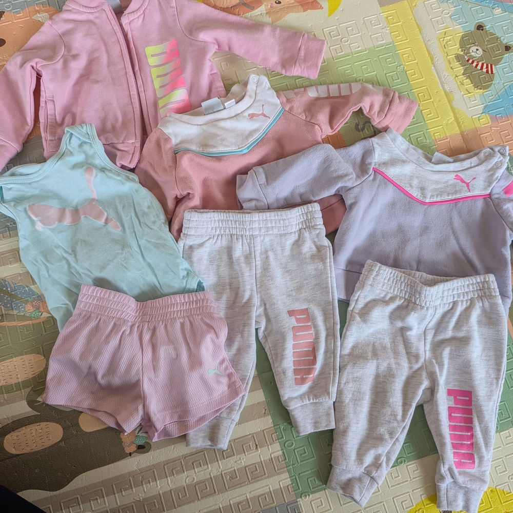 PUMA Baby Clothing Set in Pink and Blue